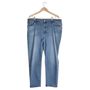 Mavi Jilda High Rise Straight Leg Jeans Blue Stretch Plus Size 42/29 US 20/22